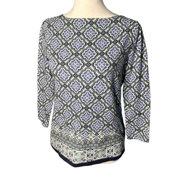 Talbots Cotton Blend Knit Top Size Petite Small - Picture 1 of 5